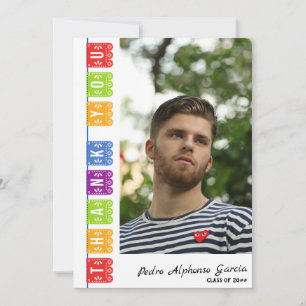 2024 Colourful Mexican Fiesta Graduation Party Thank You Card