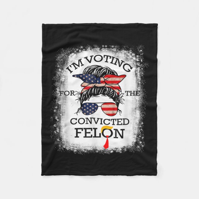 2024 Convicted Felon15  Fleece Blanket (Front)