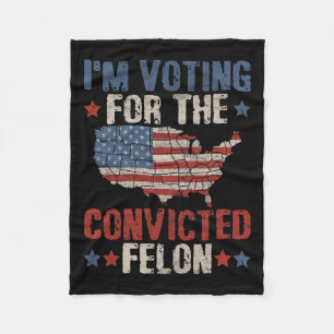 2024 Convicted Felon1  Fleece Blanket