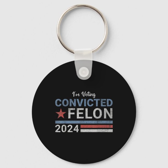 2024 Convicted Felon21  Key Ring (Front)