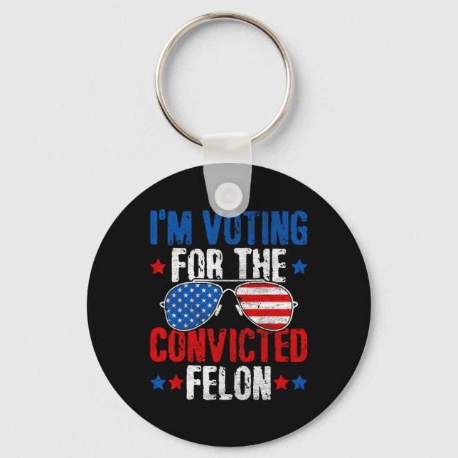 2024 Convicted Felon33  Key Ring (Front)