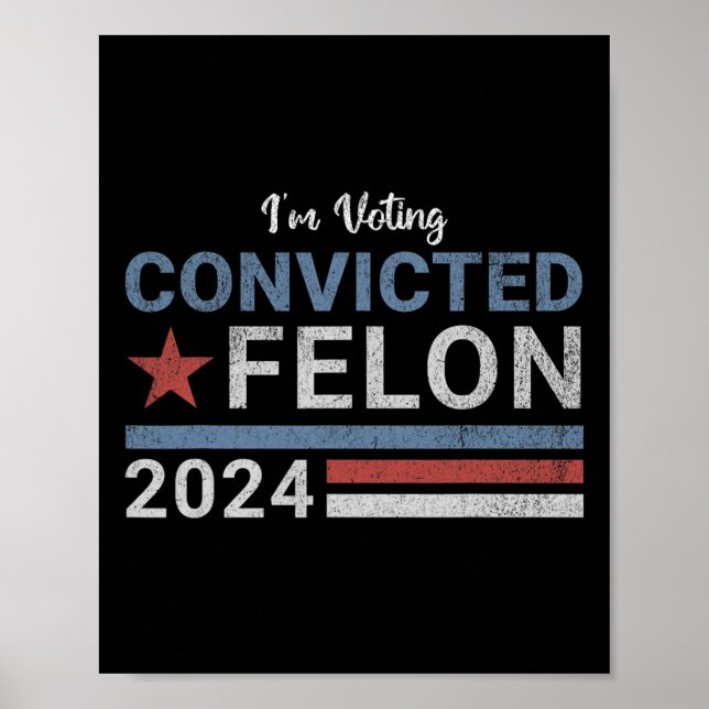 2024 Convicted Felon6  Poster (Front)
