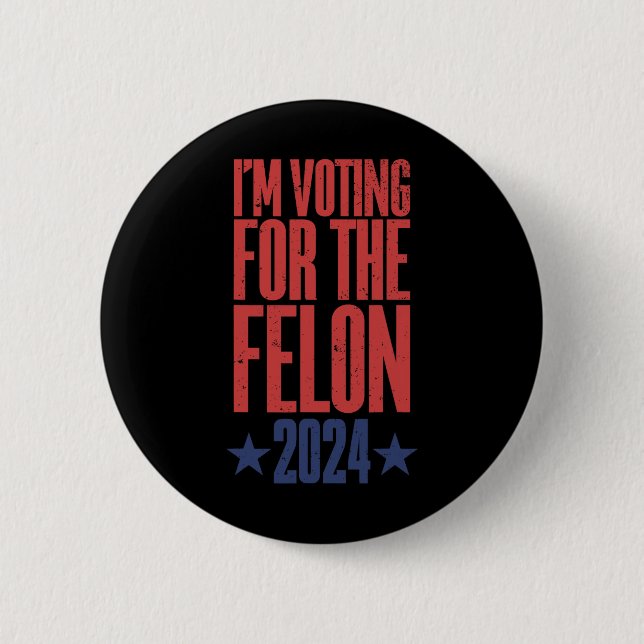 2024 Convicted Felon9  6 Cm Round Badge (Front)