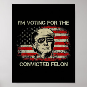2024 Convicted Felon Trump 2024 Re Election Presid Poster