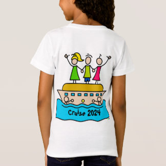2024 Cruise Adventure: Girls Colourful T-Shirt