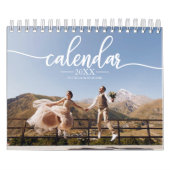 2024 Custom Wedding Photo Chic Script Calendar (Cover)