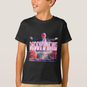 2024 Daddys Home Funny Trump Pink Take America Bac T-Shirt