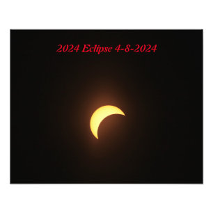 2024 Eclipse 4-8-2024 on a Historical Day Photo Print