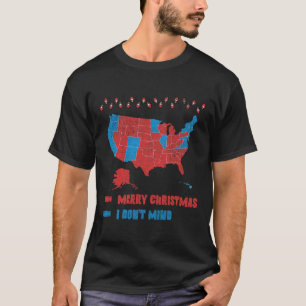 2024 Election Map Merry Christmas Red Voters Trump T-Shirt