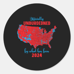 2024 Election Results Map Classic Round Sticker