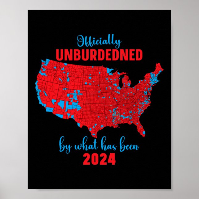 2024 Election Results Map Trump Win  Poster (Front)