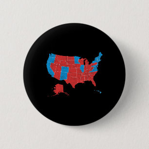 2024 Election Results Map Victory Trump 2024 6 Cm Round Badge