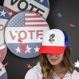 2024 Election Vibes I'm a Trump Girl Deal with it Trucker Hat