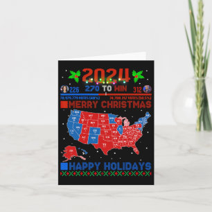 2024 Electoral Map Merry Christmas Trump Landslide Card
