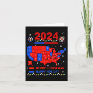 2024 Electoral Map Merry Christmas Trump Landslide Card