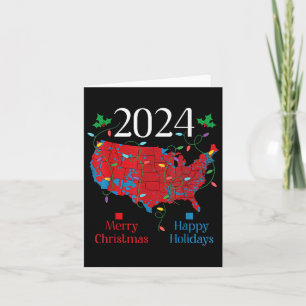 2024 Electoral Map Merry Christmas Trump Landslide Card