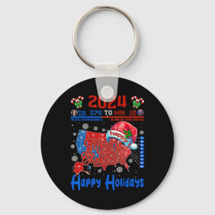 2024 Electoral Map Merry Christmas Trump Landslide Key Ring