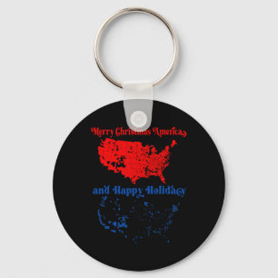 2024 Electoral Map Merry Christmas Trump Landslide Key Ring