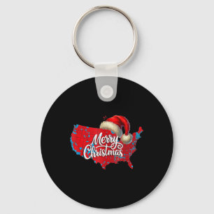 2024 Electoral Map Merry Christmas Trump Landslide Key Ring