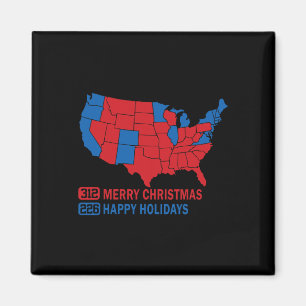 2024 Electoral Map Merry Christmas Trump Landslide Magnet