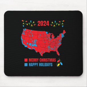 2024 Electoral Map Merry Christmas Trump Landslide Mouse Pad