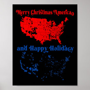 2024 Electoral Map Merry Christmas Trump Landslide Poster