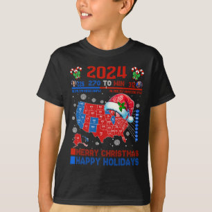 2024 Electoral Map Merry Christmas Trump Landslide T-Shirt