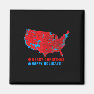 2024 Electoral Map Merry Christmas Trump  Magnet