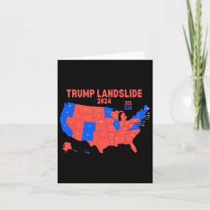 2024 Electoral Map Trump 312 Landslide Card
