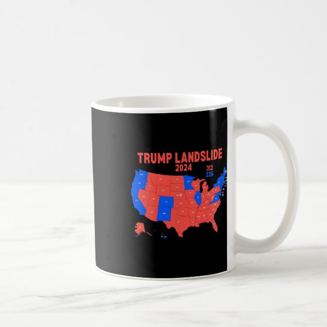 2024 Electoral Map Trump 312 Landslide  Coffee Mug (Right)