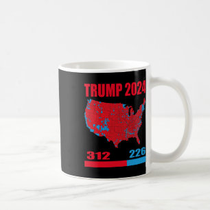 2024 Electoral Map Trump 312 Red 2024 Election Res Coffee Mug