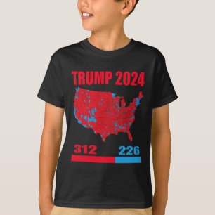 2024 Electoral Map Trump 312 Red 2024 Election Res T-Shirt