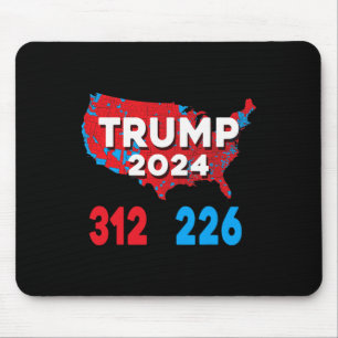 2024 Electoral Map Trump 312 Red Election 2024 Res Mouse Pad