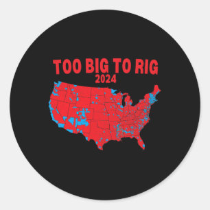2024 Electoral Map Trump 312 Red Election Map Too  Classic Round Sticker