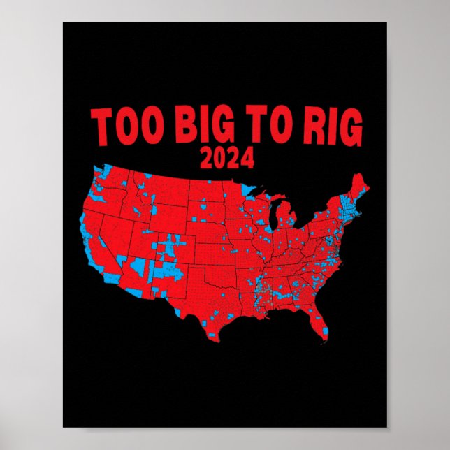 2024 Electoral Map Trump 312 Red Election Map Too  Poster (Front)