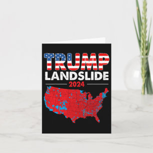 2024 Electoral Map Trump Landslide Red Election Ma Card