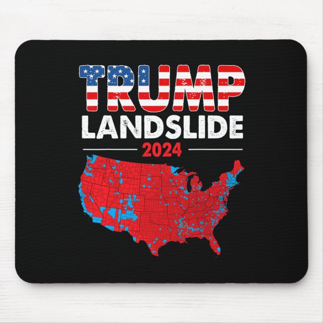 2024 Electoral Map Trump Landslide Red Election Ma Mouse Pad (Front)