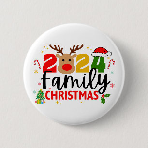 2024 Family Christmas 6 Cm Round Badge