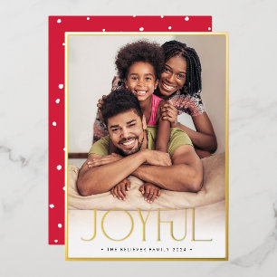 2024 FAMILY PHOTO modern minimalist JOYFUL red