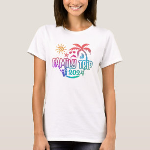 2024 Family trip with beach, sunglasses & sailboat T-Shirt