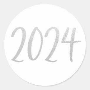 2024 faux foil silver stickers