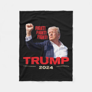 2024 Fight Fight Fight July 13th Trump Rally Fleece Blanket