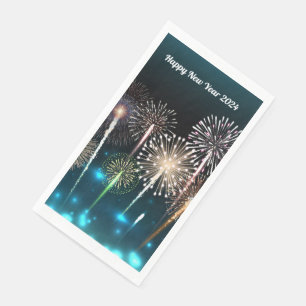 2024 Fireworks Happy New Year Napkin