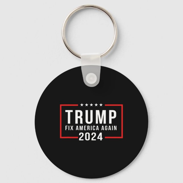 2024 Fix America Again Donald Trump 2024  Key Ring (Front)