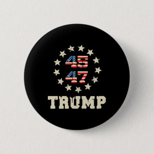 2024 Flag (on Back) Take America Back Trump Flag 4 6 Cm Round Badge