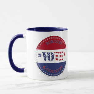 2024 For God and Country USA Flag VOTE Mug