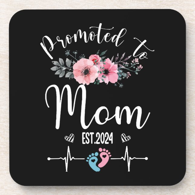  2024 Funny With Floral Mother Day Coaster (Front)