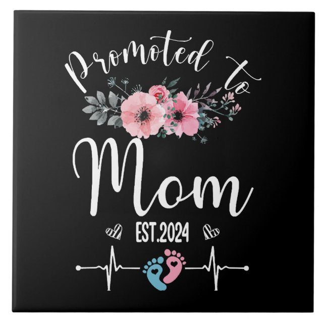  2024 Funny With Floral Mother Day Tile (Front)