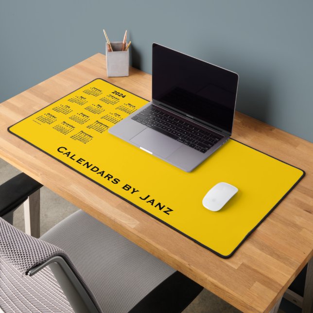 2024 Gold Calendar by Janz Desk Mat (Office 2)