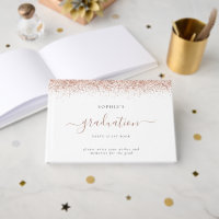 2024 Grad Rose Gold Glitter Graduation Party